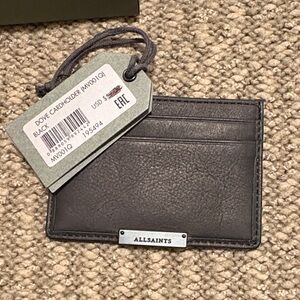 All Saints Charcoal Gray Dove Cardholder